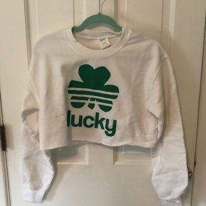 Cropped St. Patrick’s Day sweatshirt
